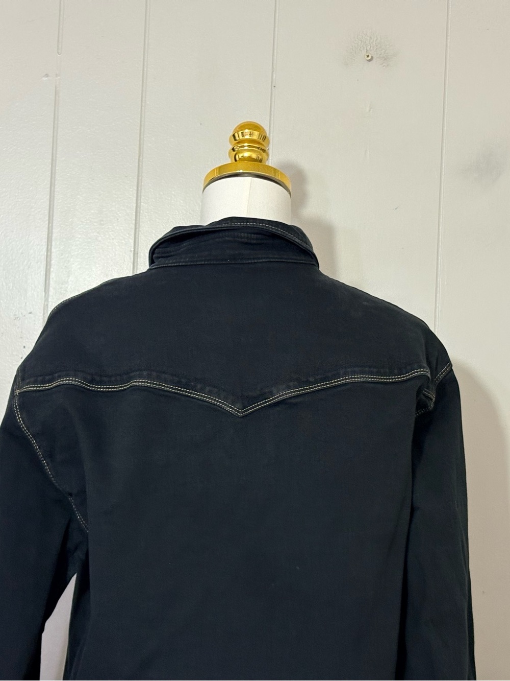 Versace Jeans Couture Western Shirt Gold Hardware Black Men’s M - Picture 13 of 16